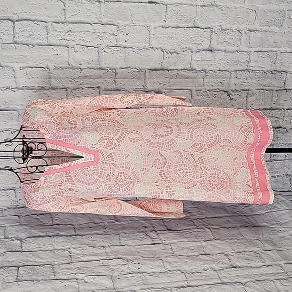 VINEYARD‎ VINES Mosiac Floral Print Cover Up Dress Medium - Picture 1 of 9